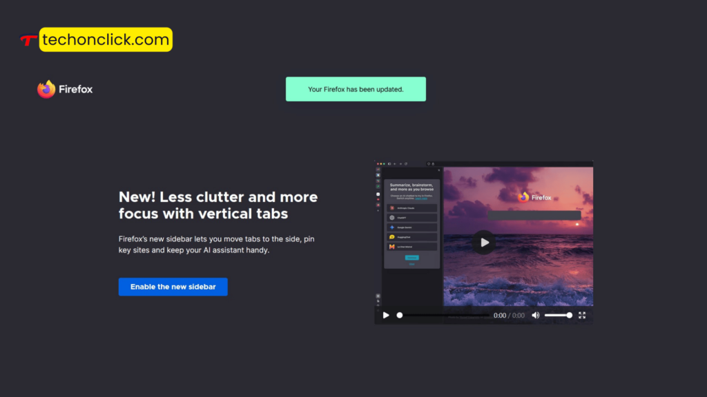 Firefox launches Sidebar option and here is How to Enable Vertical Tabs in Firefox